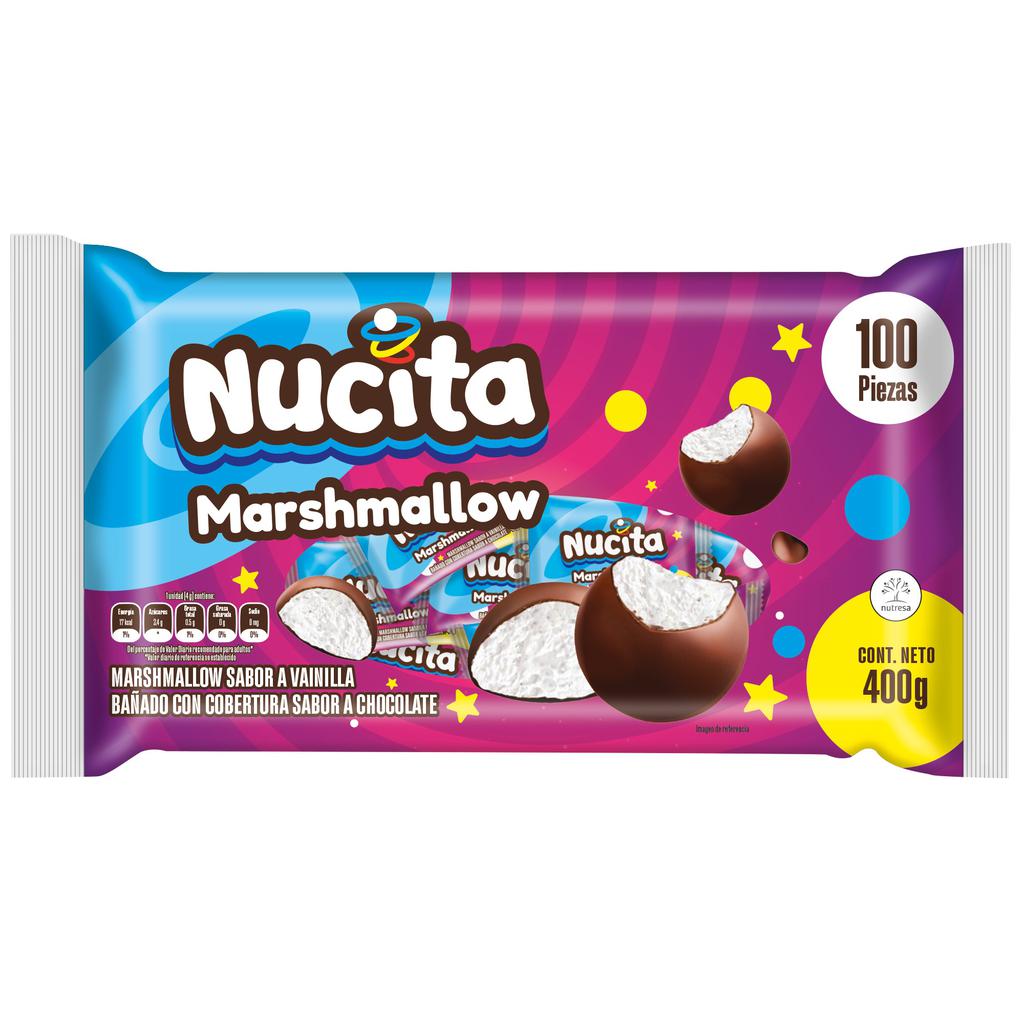 Nucita Vanilla Flavored Marshmallow with Chocolate Coating 100 Units / 4 g