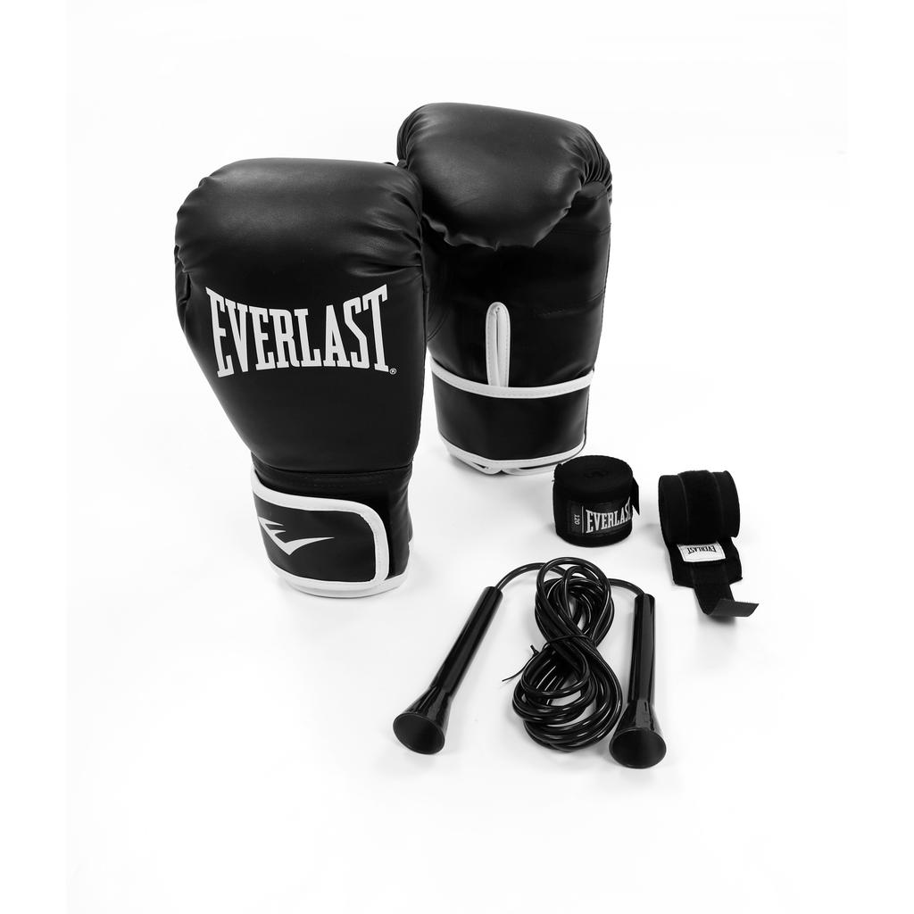 Everlast Kit de Boxeo con Saco + Guantes + Vendas y Soga de Saltar