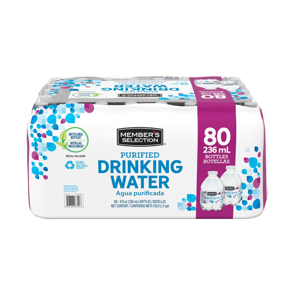 Member's Selection Agua Purificada 80 Unidades / 236 mL / 8 oz