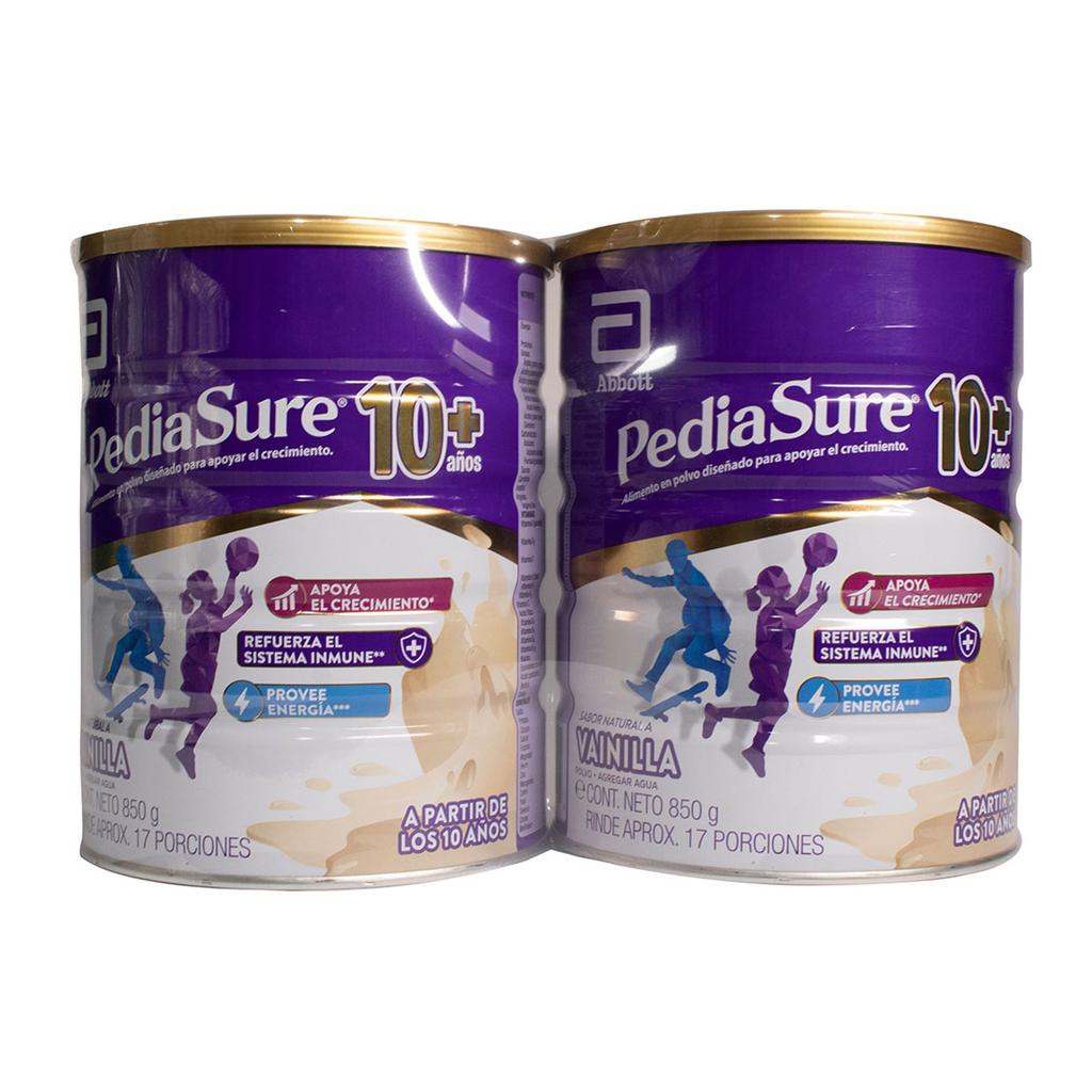 Pediasure +10 Alimento en Polvo para Apoyar Crecimiento Sabor a Vainilla 2 Unidades / 850 g