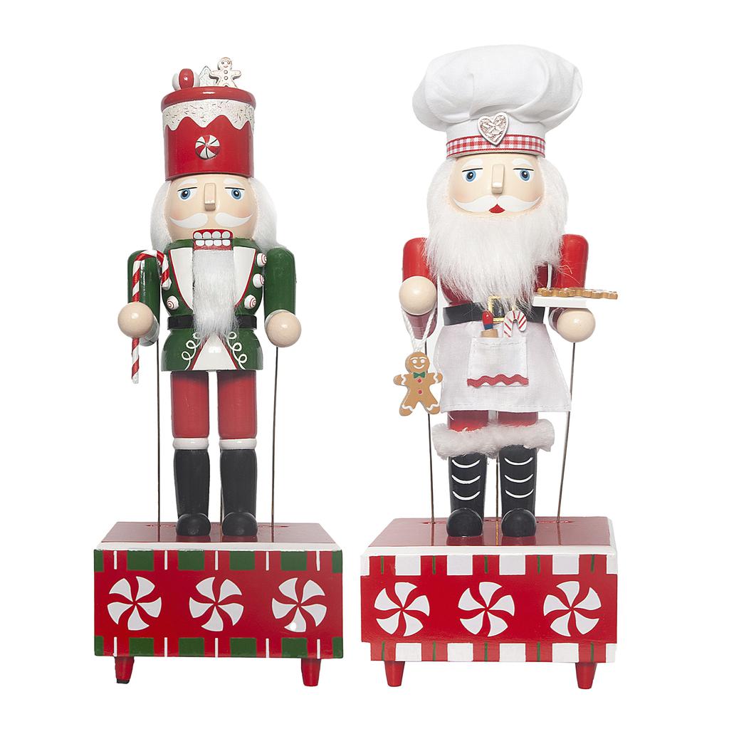 Member's Selection Figura Navideña Cascanueces Musical 2 Piezas 