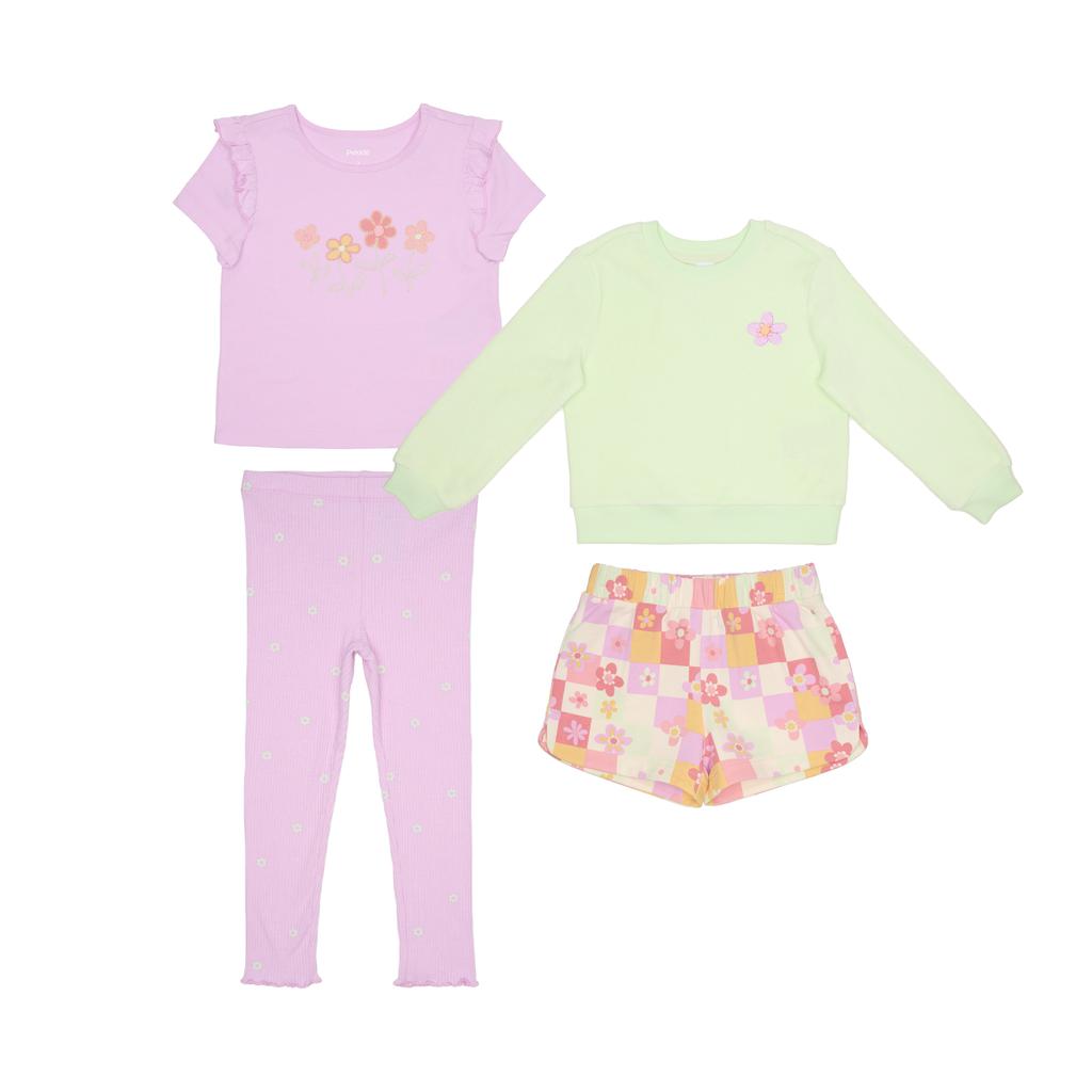 Pekkle Conjunto de Ropa para Niña 4 Piezas