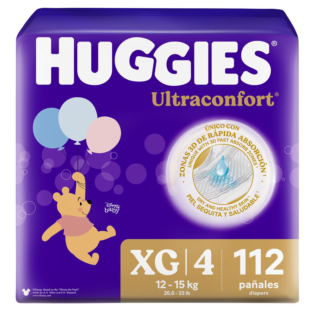 Huggies UltraConfort Pañales para Bebé Talla XG / 112 Unidades
