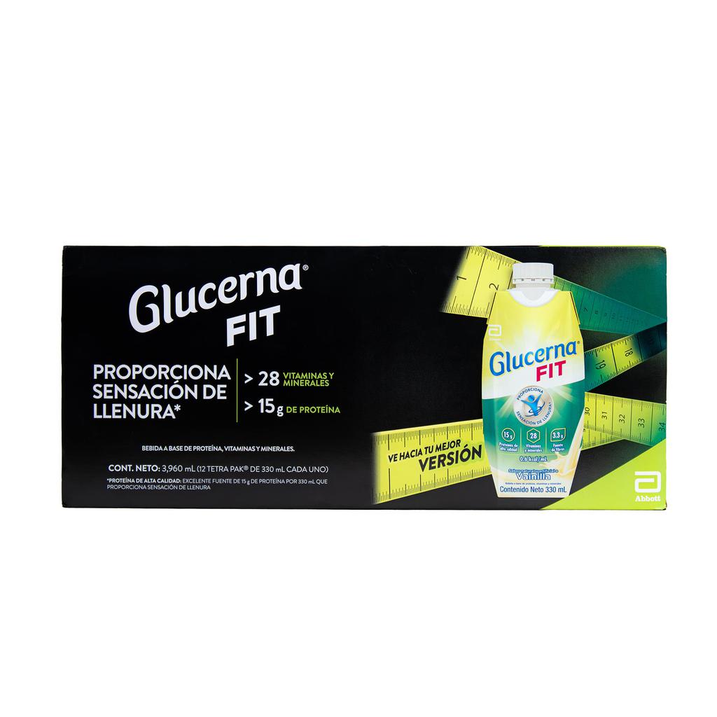 Glucerna Fit Suplemento Sabor a Vainilla 12 Unidades / 330 mL