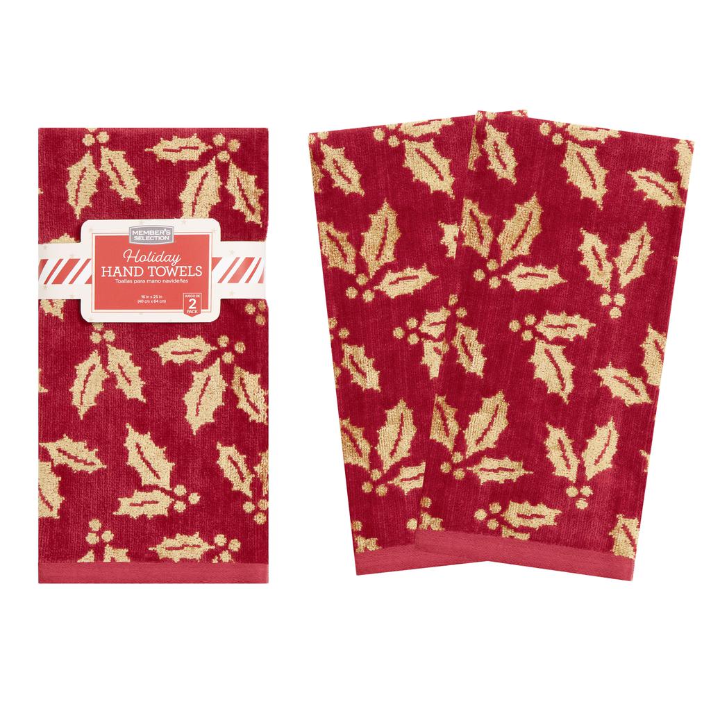Member's Selection Christmas Hand Towel Set 2 Pieces