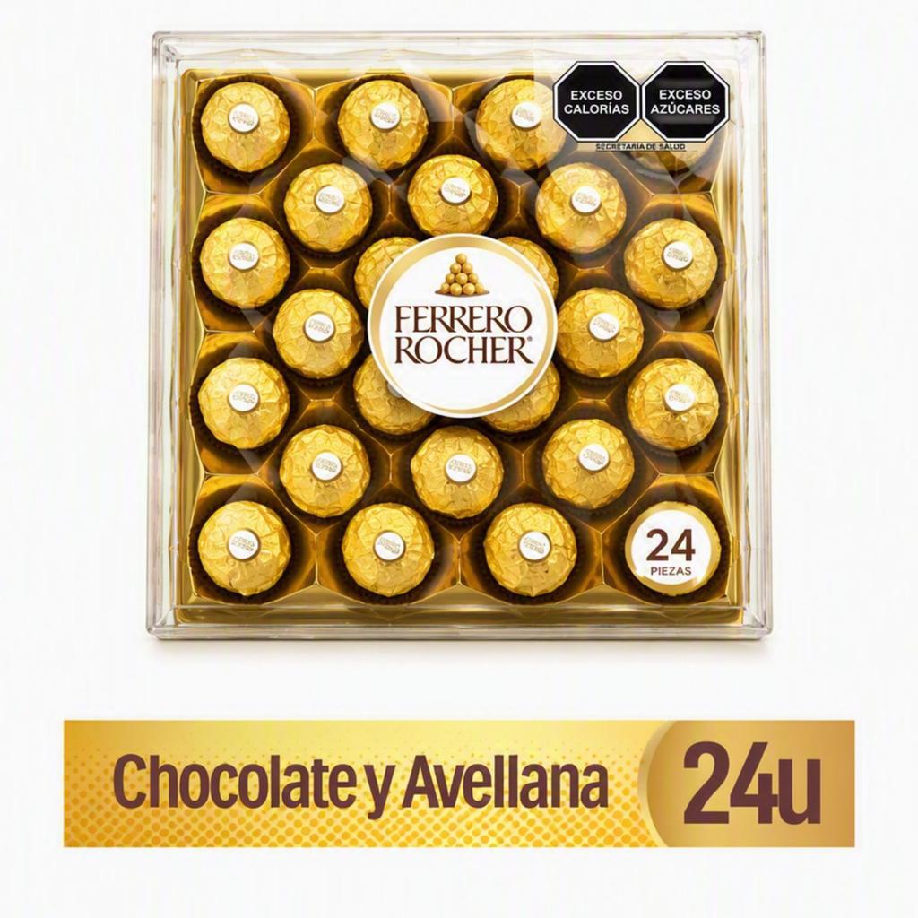 Ferrero Rocher Bombón de Chocolate 24 Unidades / 12 g