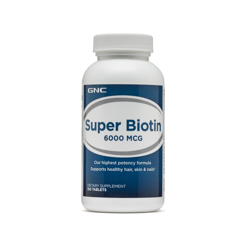 GNC Super Biotina 6 000 MCG 150 Tabletas