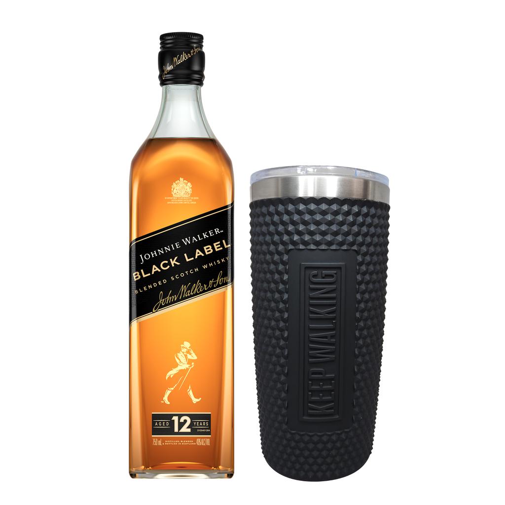 Johnnie Walker Black Label 12年 1L Johnnie Walker Black Label 12 Años Whisky Escocés Mezclado 1 L + 1