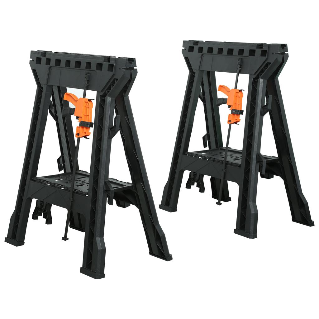 Folding Clamping Sawhorse 2 Units / 81.28 cm / 32"