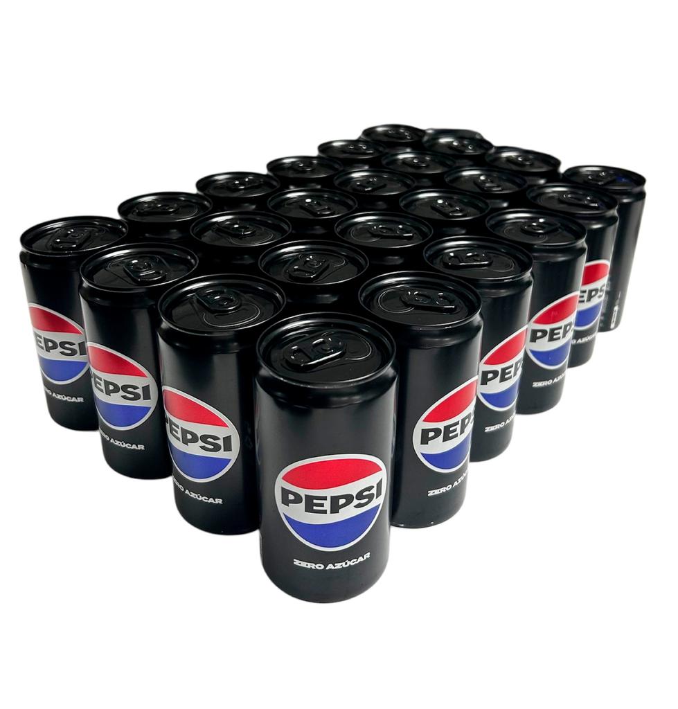 Pepsi Black Gaseosa Zero Azúcar en Lata 24 Unidades / 237 mL