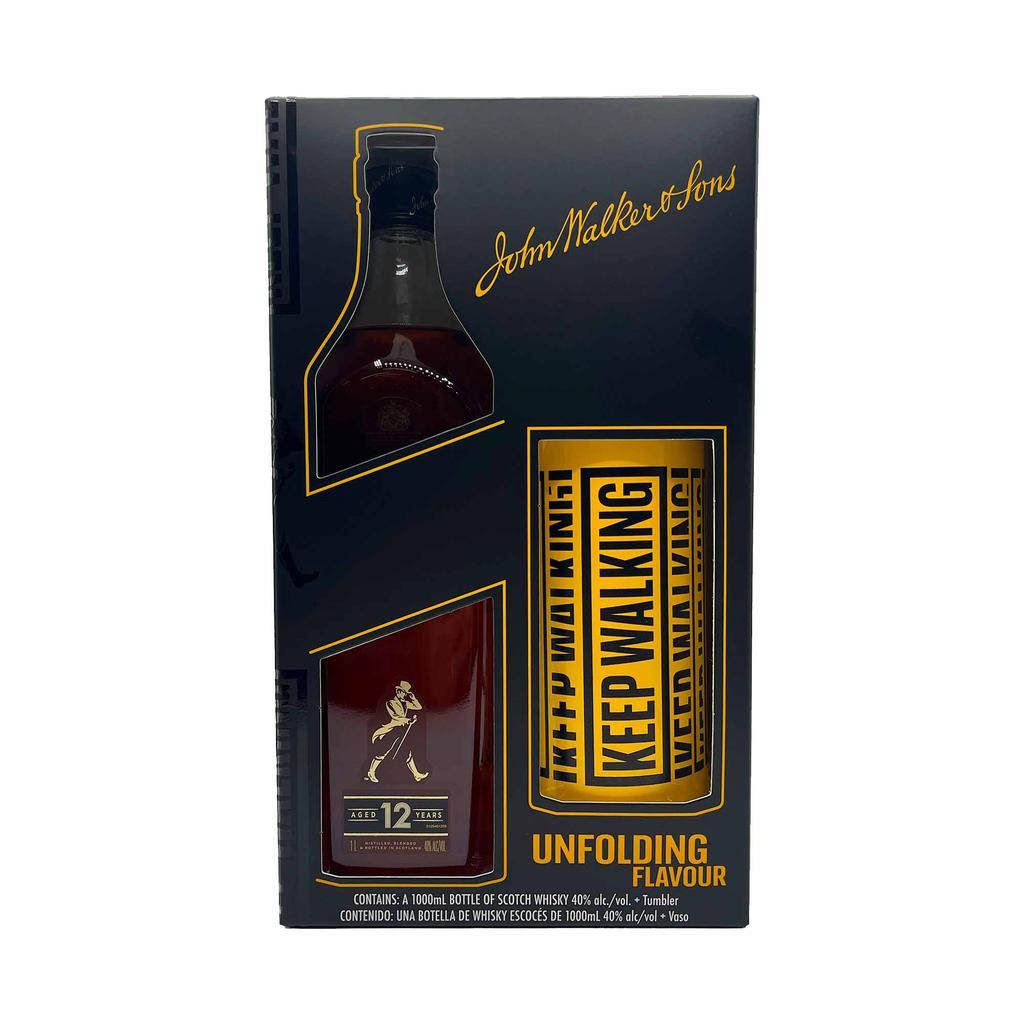 Johnnie Walker Whisky Escocés Etiqueta Negra + Vaso1 LT