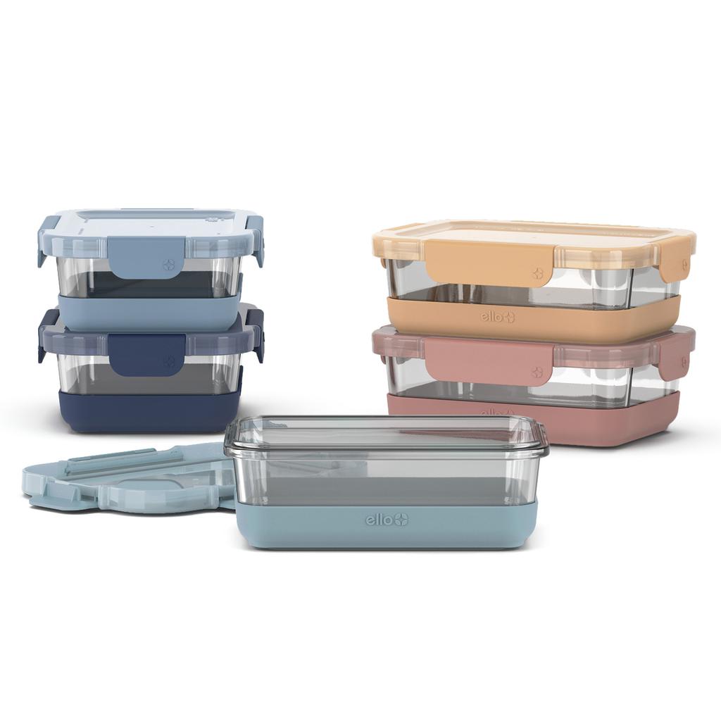 Ello Glass Food Storage Container Set with Lids 10 Pieces