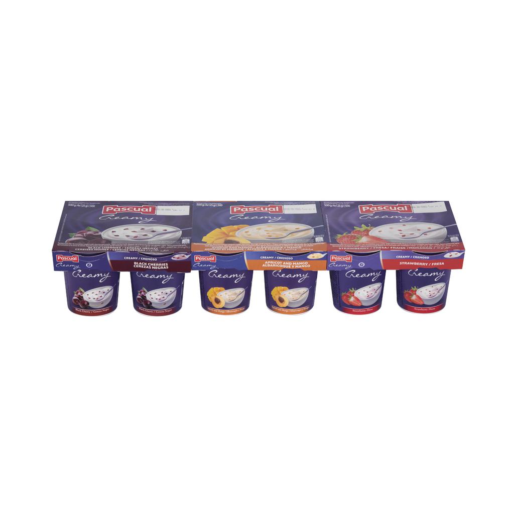 Pascual Creamy Yogurt Assorted 12 Units / 125 g / 4.4 oz