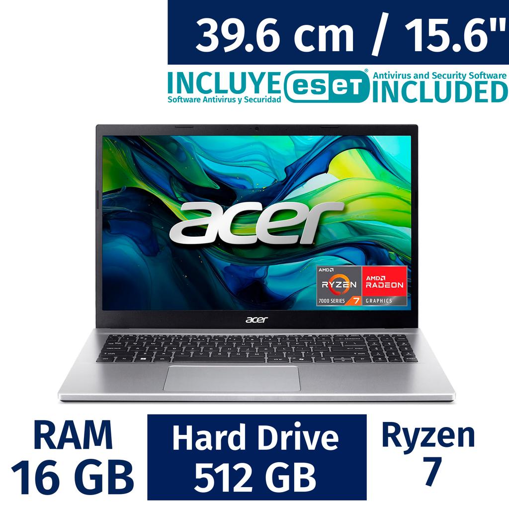 Acer 39.6 cm / 15.6" Pulgadas Computador Portátil Aspire Go AMD Ryzen 7 16 Gigabytes / 512 Gigabytes AG15-42P-R917 + Antivirus ESET