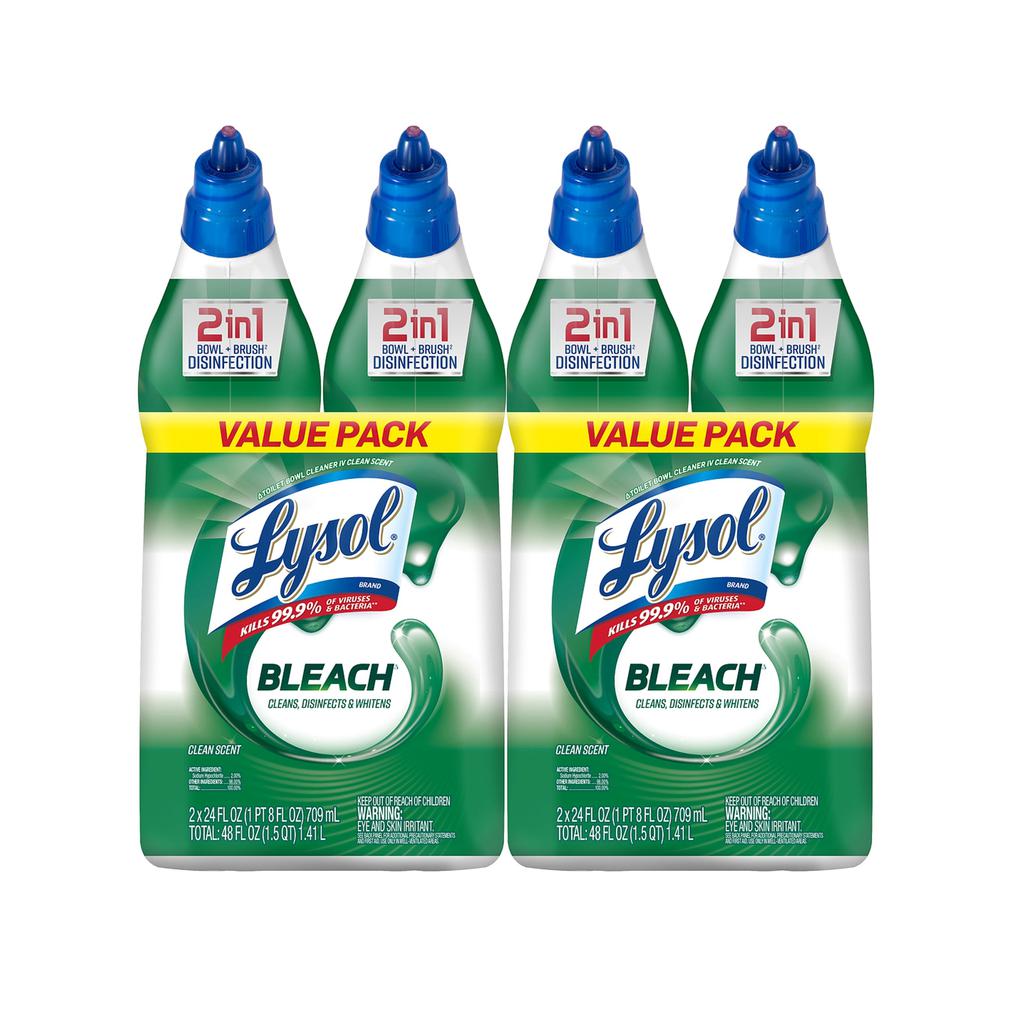 Lysol Toilet Cleaner with Bleach 4 Units / 709 mL