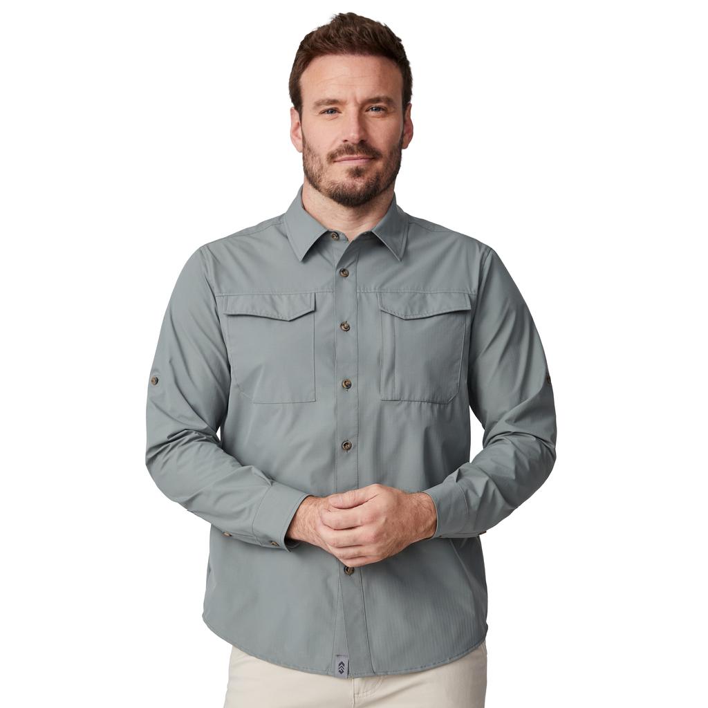 Free Country Camisa Manga Larga en Poliéster para Hombre