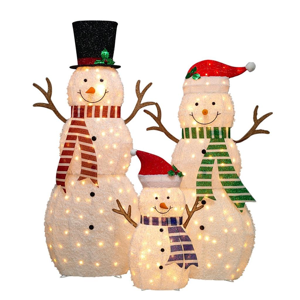 Member's Selection Christmas Snowmen Set 3D with Lights
