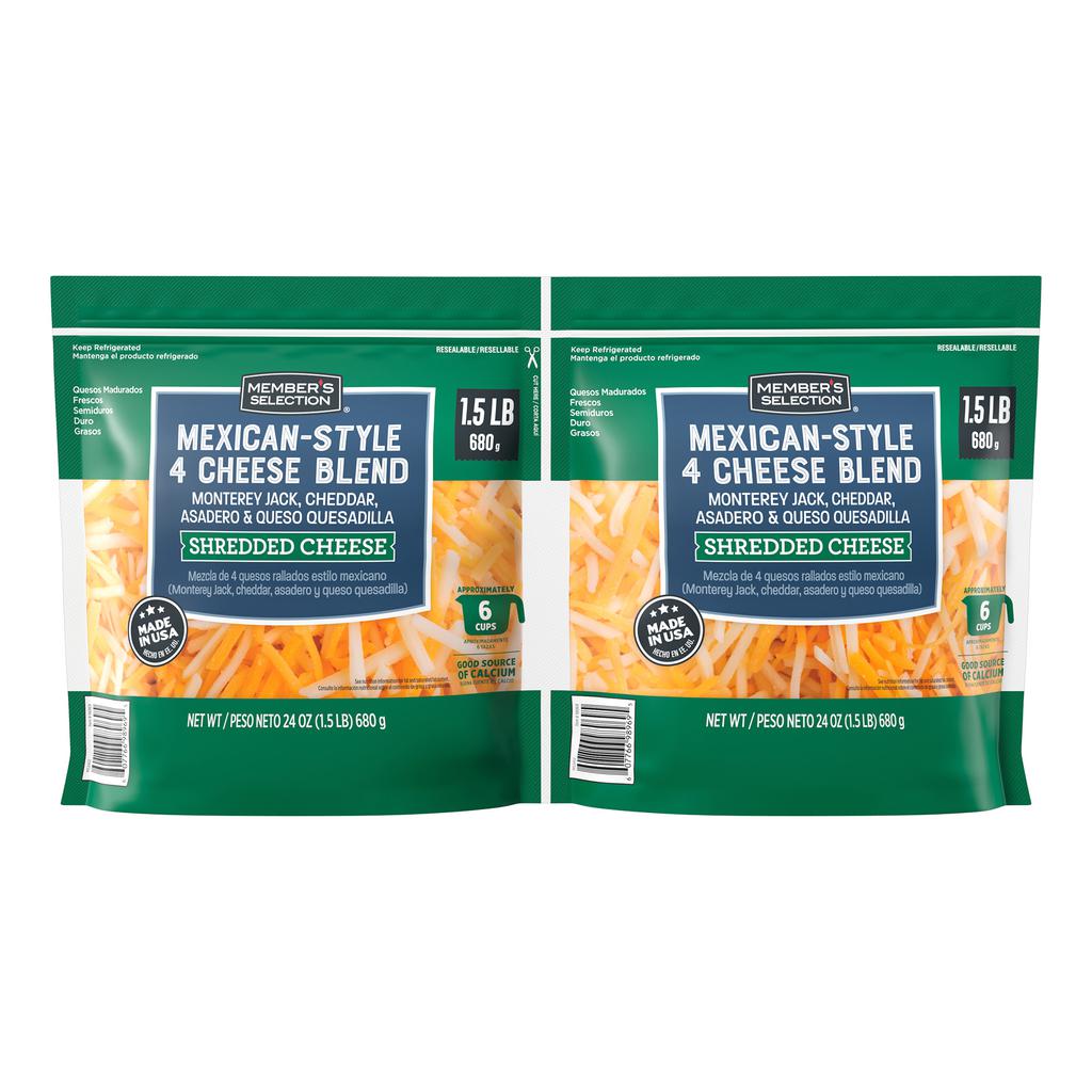 Member's Selection Shredded Mexican-Style Cheese 2 Units / 680 g / 1.5 lb