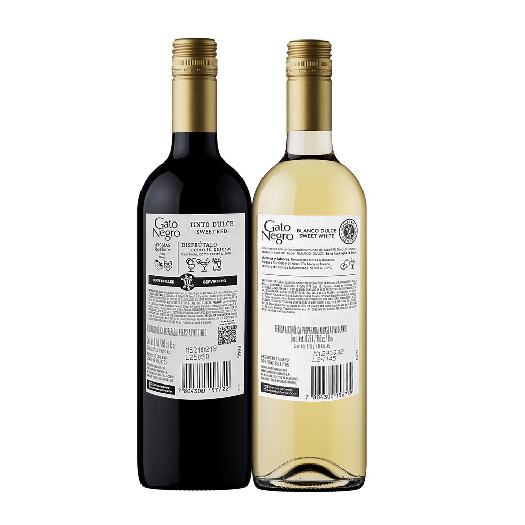 Gato Negro Vino Dulce 2 Unidades / 750 mL / 25.36 oz Vino blanco