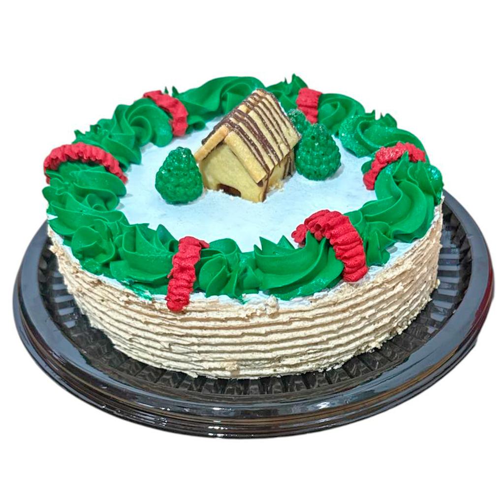 La Chocolatin SRL Christmas Cake Vanilla and Caramel Milk Flavor 10 to 12 Slices