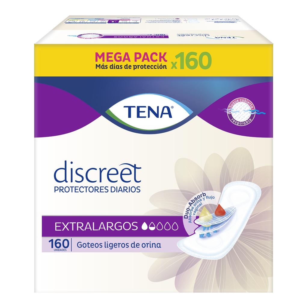 Tena Discreet Protectores Diarios Extralargos 160 Unidades