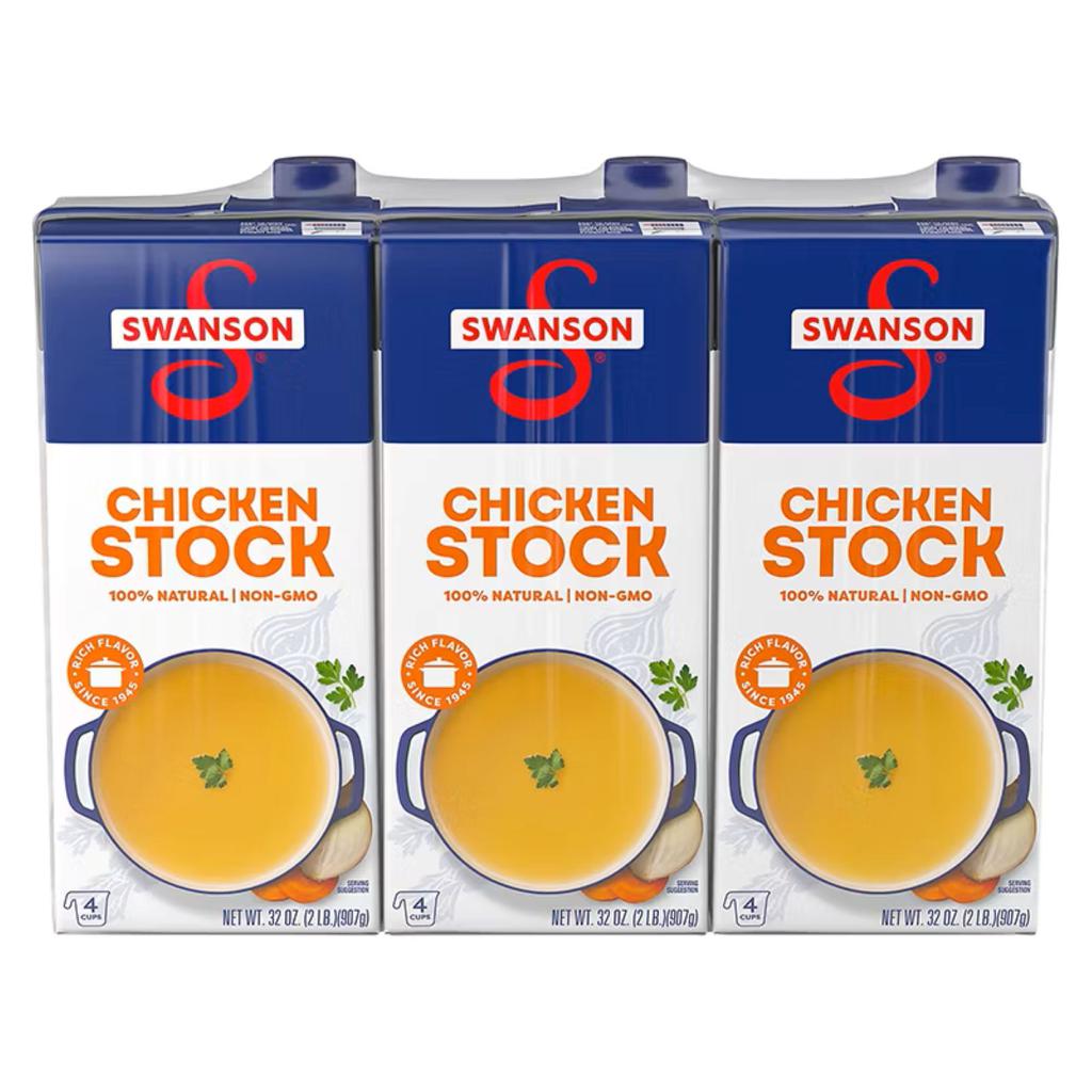 Swanson Chicken Stock Cartons 3 Units / 946 mL / 32 oz