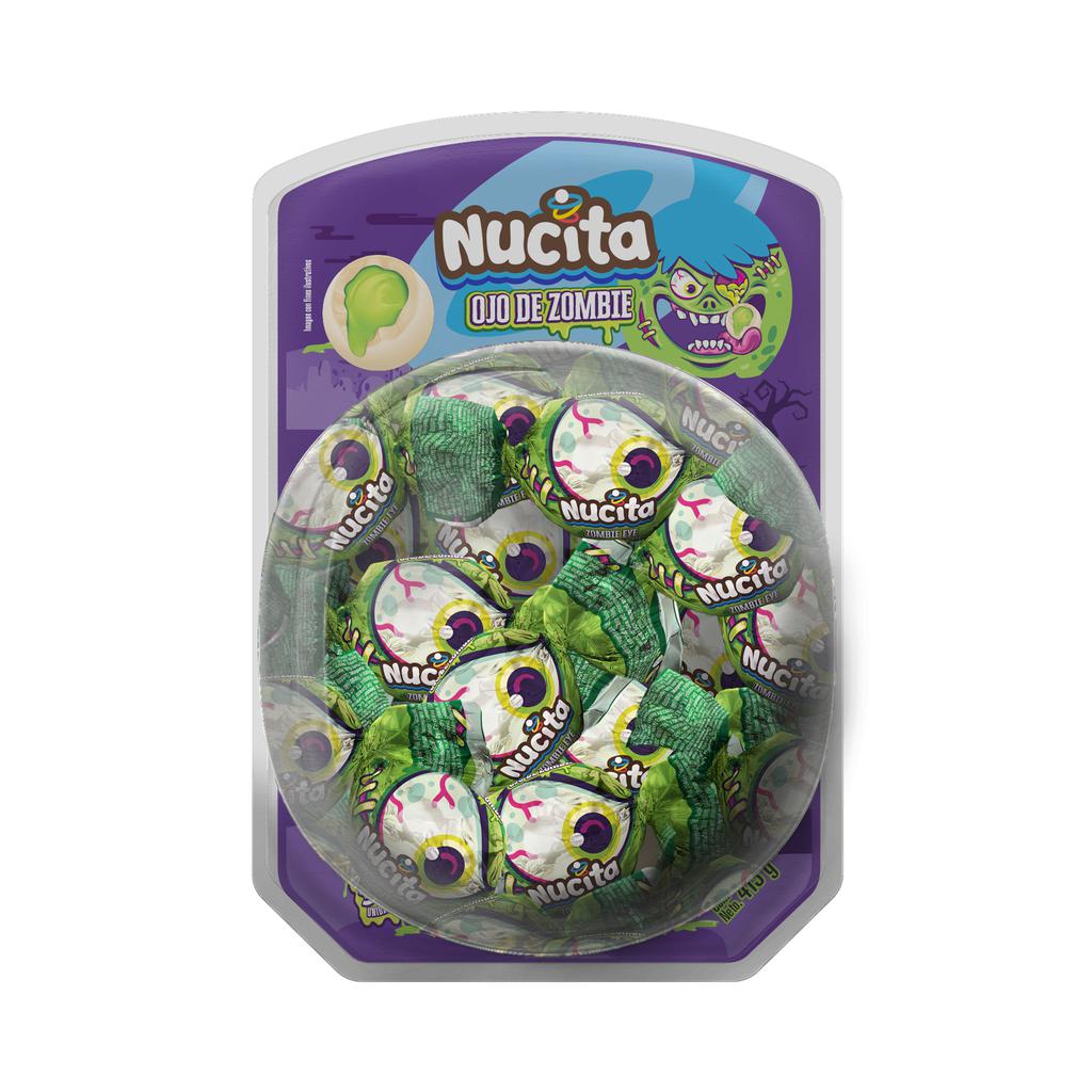 Nucita Bombonera Ojo de Zombie Sabor a Chocolate Blanco 35 unidades / 11.8 g