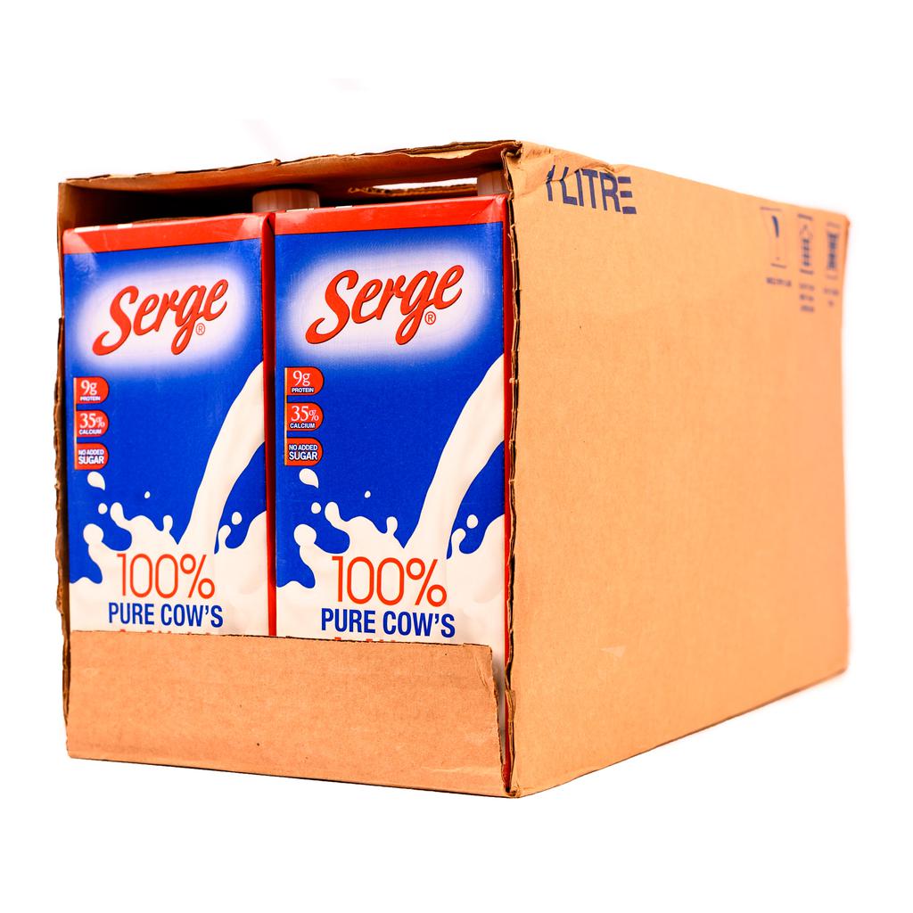 Serge Pure Full Cream Cow's Milk 12 Units / 1 L / 34 oz