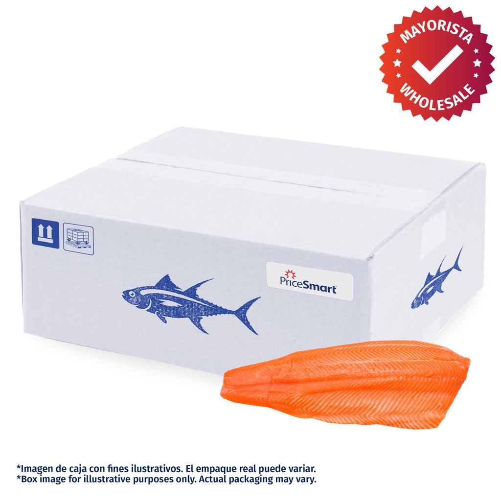 Frozen Skinless Boneless Salmon Fillets, Vacuum Packaged, Case