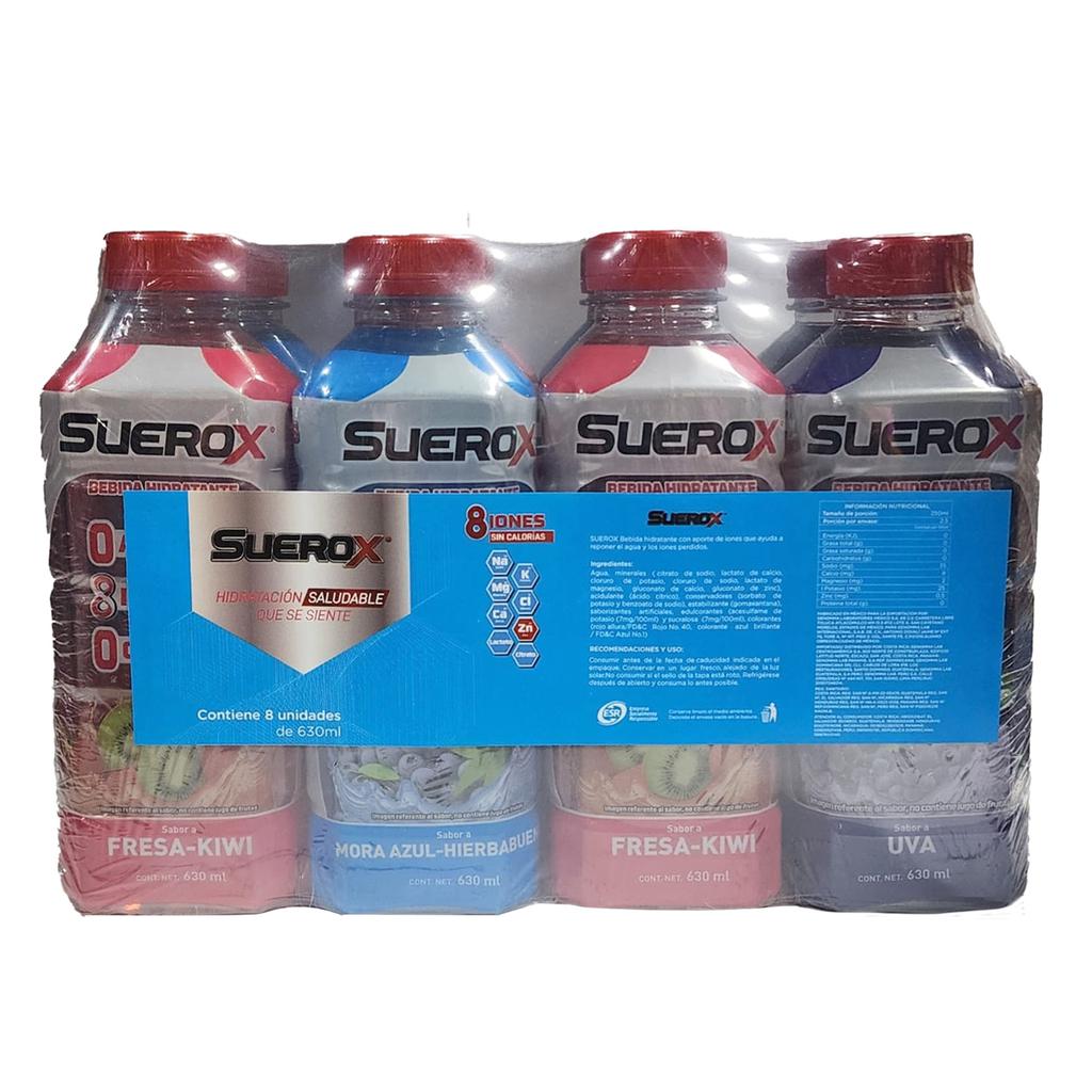 Suerox Bebida Hidratante Sabores Surtidos 8 Unidades / 630 mL