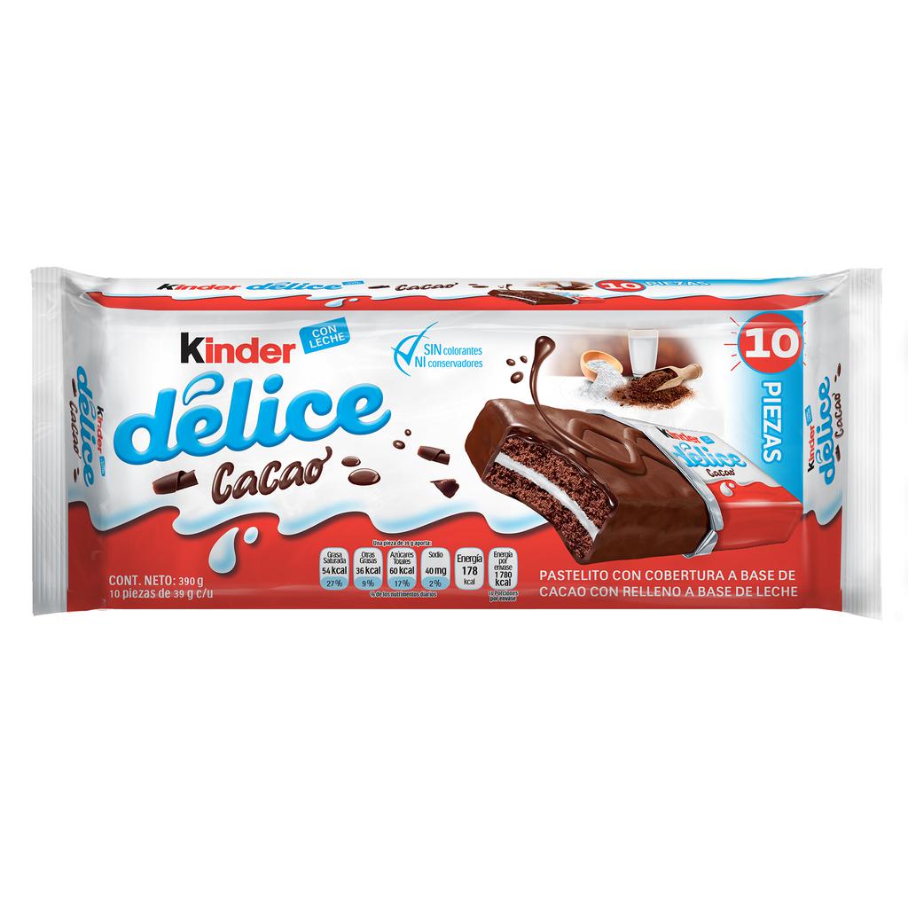 Kinder Delice Mini Cake with Cocoa Coating 10 Pack / 39 g