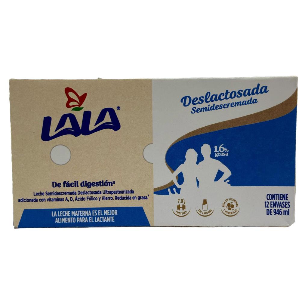 Lala Semi-skimmed Lactose-Free Milk 12 Units / 946 mL Milk