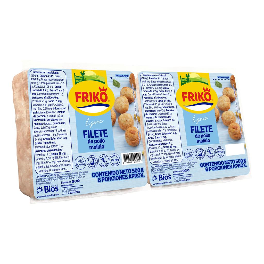 Friko Pollo Molido Fresco 2 Unidades / 500 g / 1.1 lb