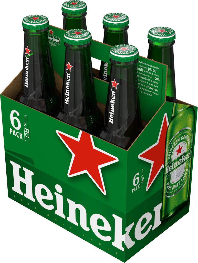 Heineken Cerveza Refrescante en Botella 6 Unidades2.13 LT