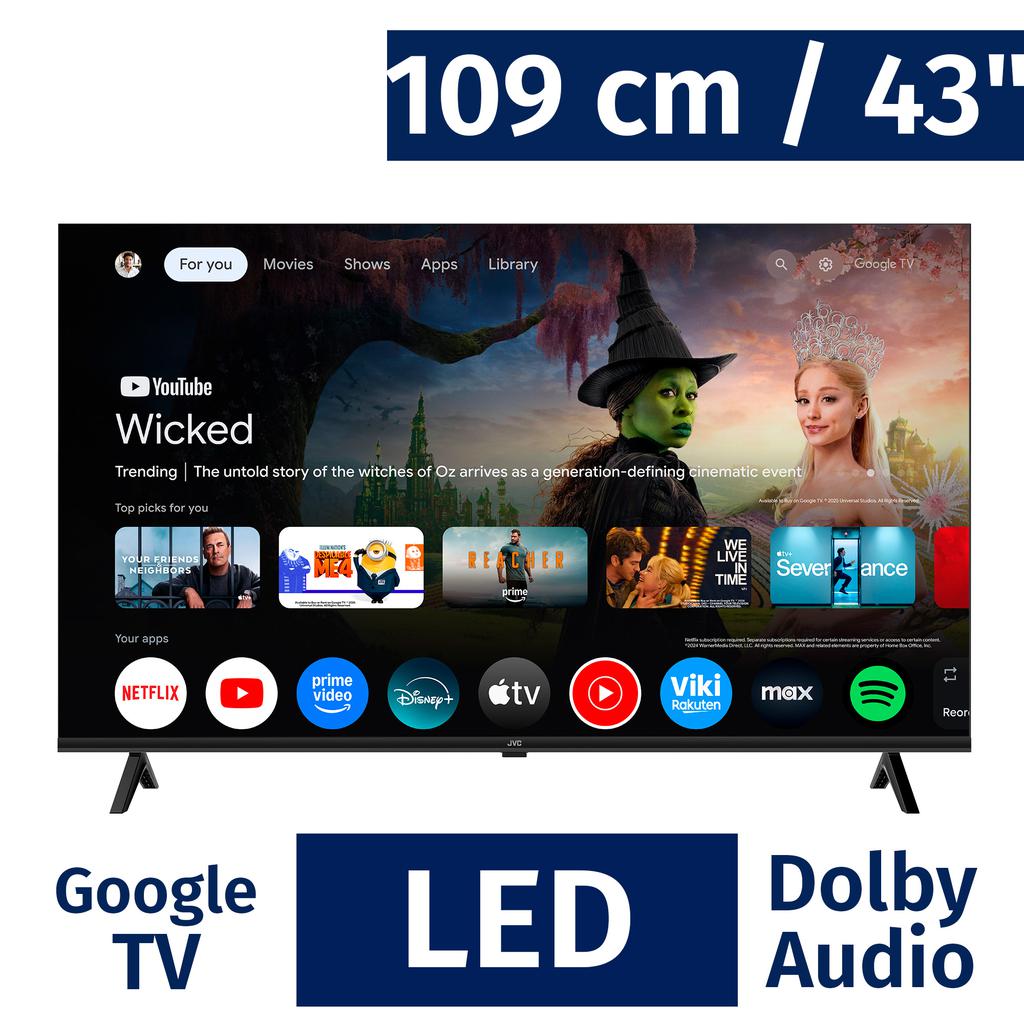 JVC 109 cm / 43" Inches Smart Google HD TV LT-43KM358