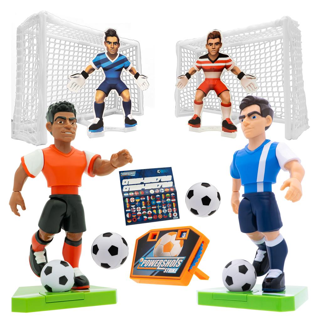Powershots Set Soccer Figures with 4 Balls