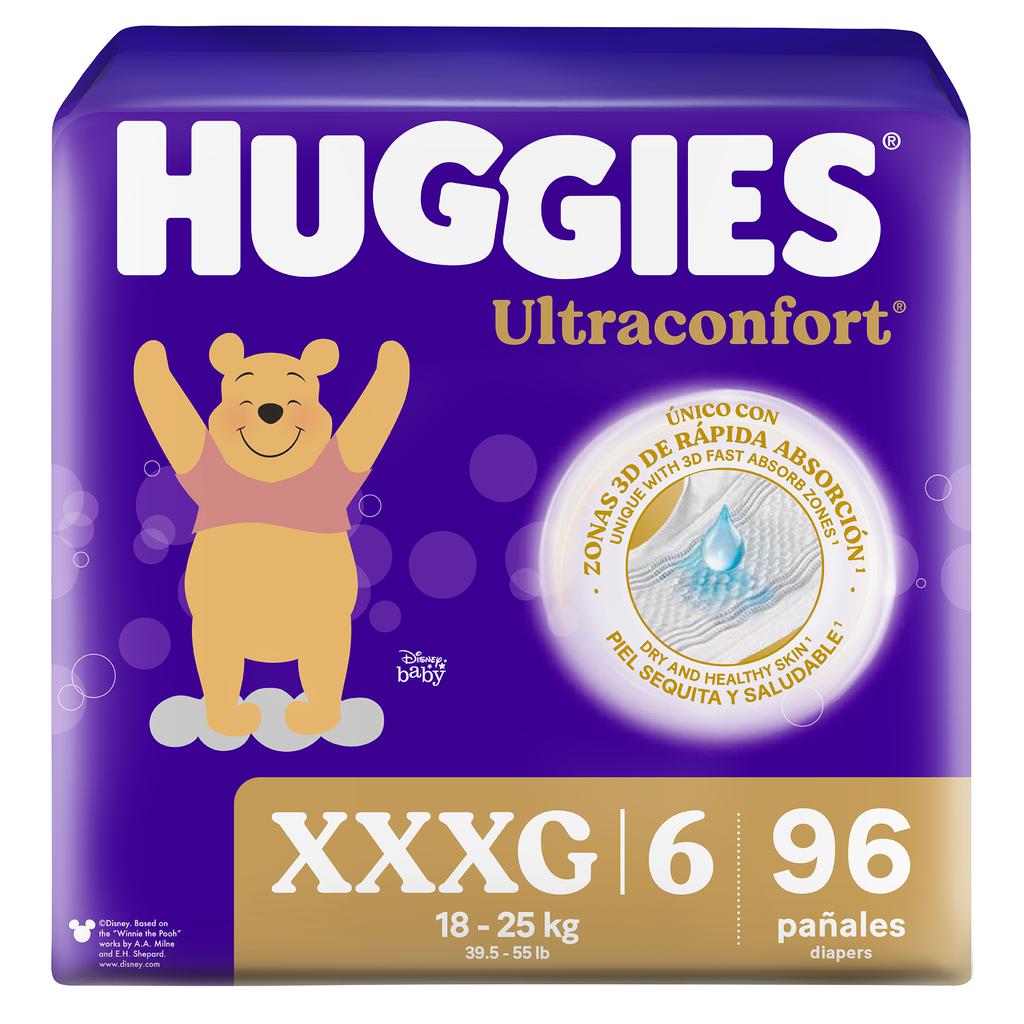 Huggies UltraConfort Pañales para Bebé Talla XXXG Etapa 6 / 96 Unidades