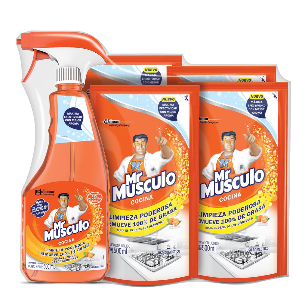 Mr Muscle Kitchen Degreaser 5 Units / 500 mL / 17.6 oz