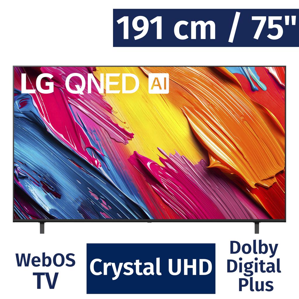 LG 191 cm / 75" WebOS 25 4K QNED UHD TV 75QNED70AUA
