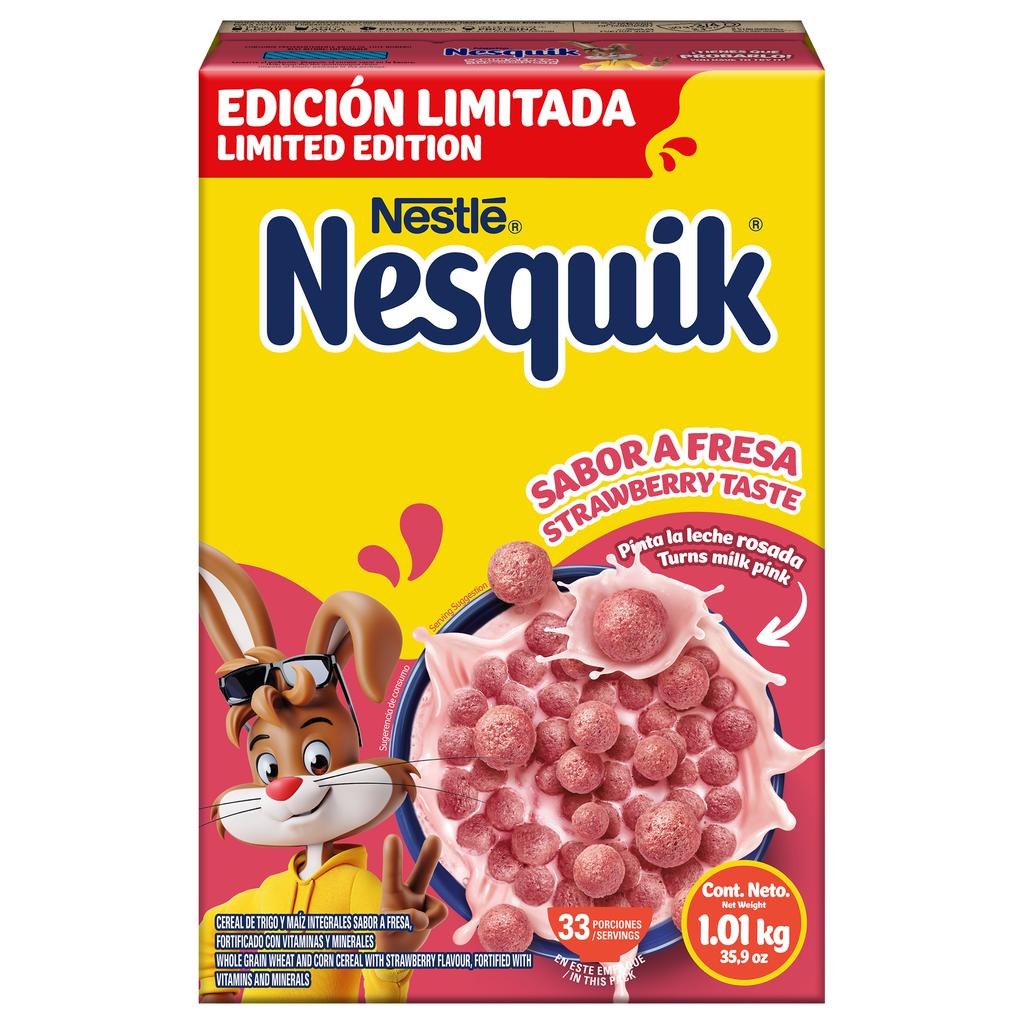 Nesquik Cereal Sabor Fresa a Base de Maíz Integral 1.01 kg / 35.9 oz