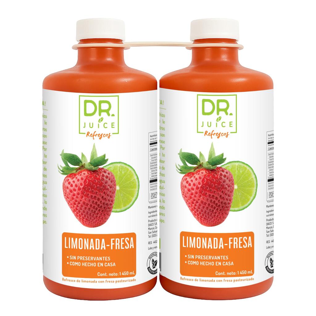 Dr Juice Limonada Fresa 2 Unidades / 1.45 L