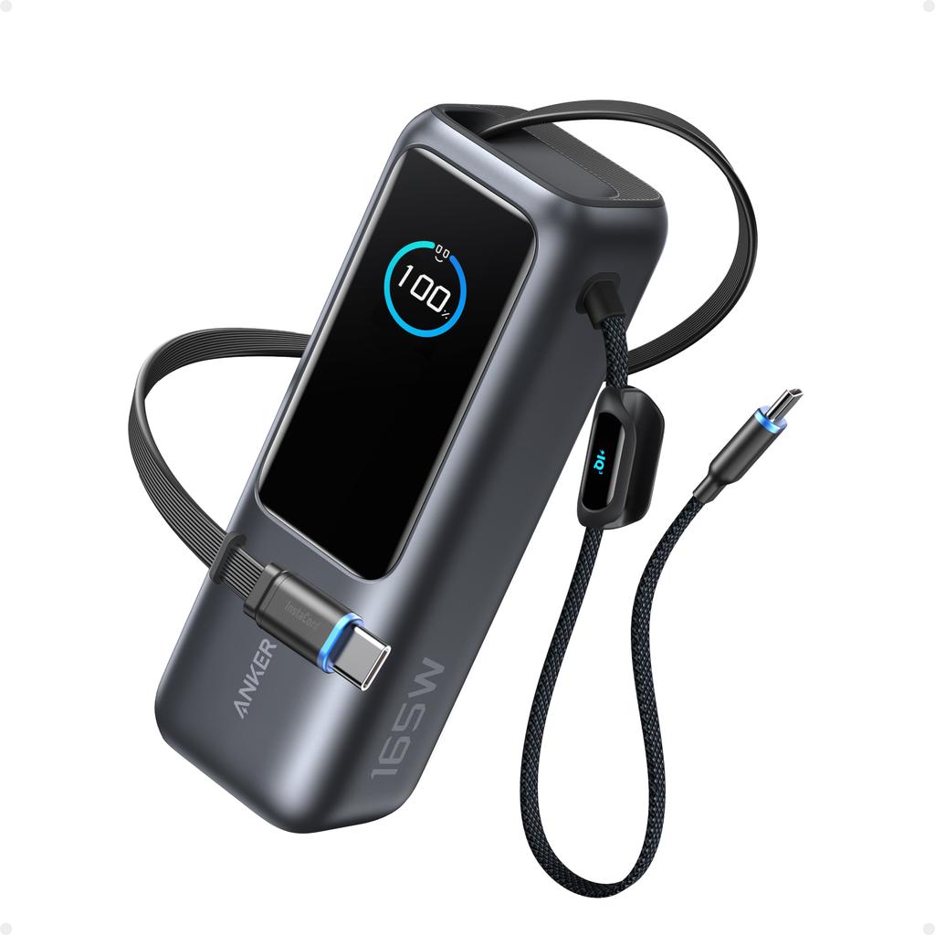 Anker Cargador Portátil con Cable Retráctil Integrado