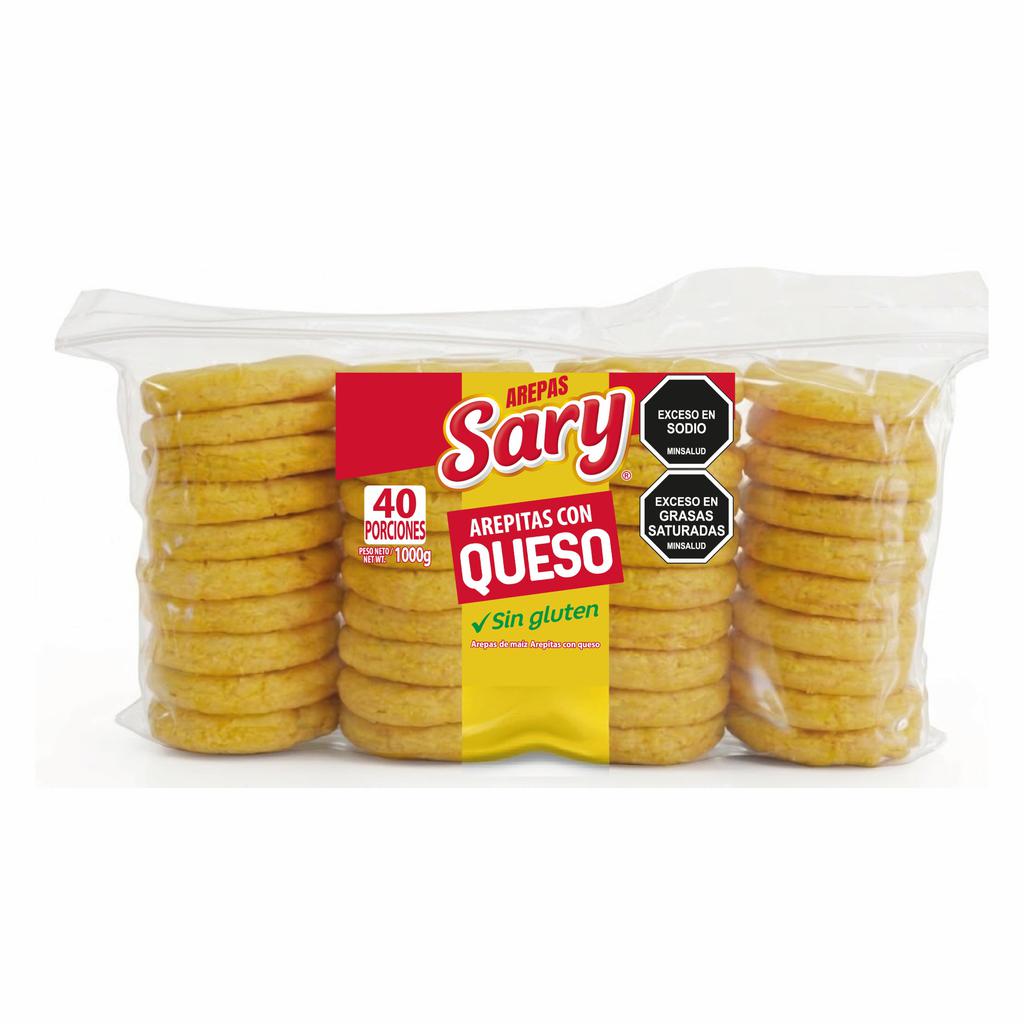 Sary Arepitas con Queso sin Gluten 40 Unidades