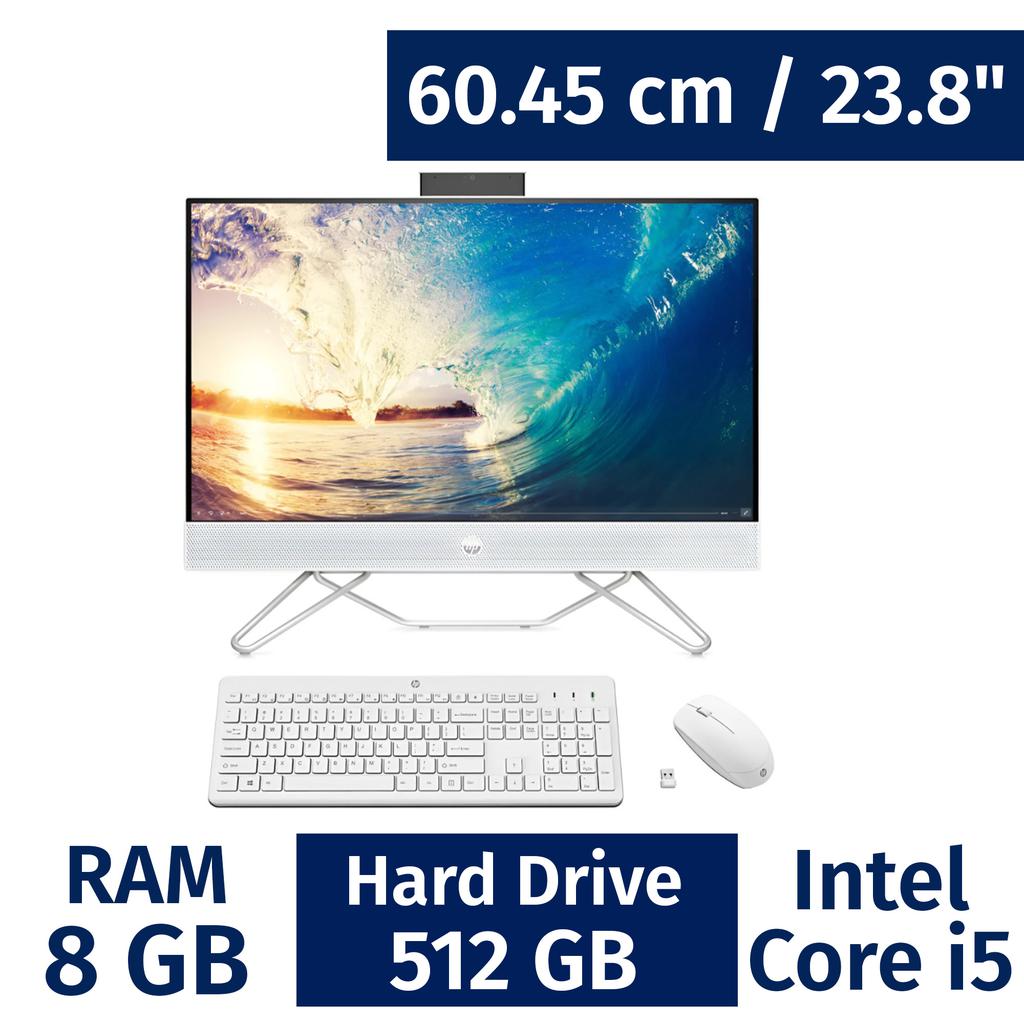 HP 60.45 cm / 23.8" Pulgadas Computador de Escritorio Intel Core i5 8 Gigabytes / 512 Gigabytes 24-cb1025la