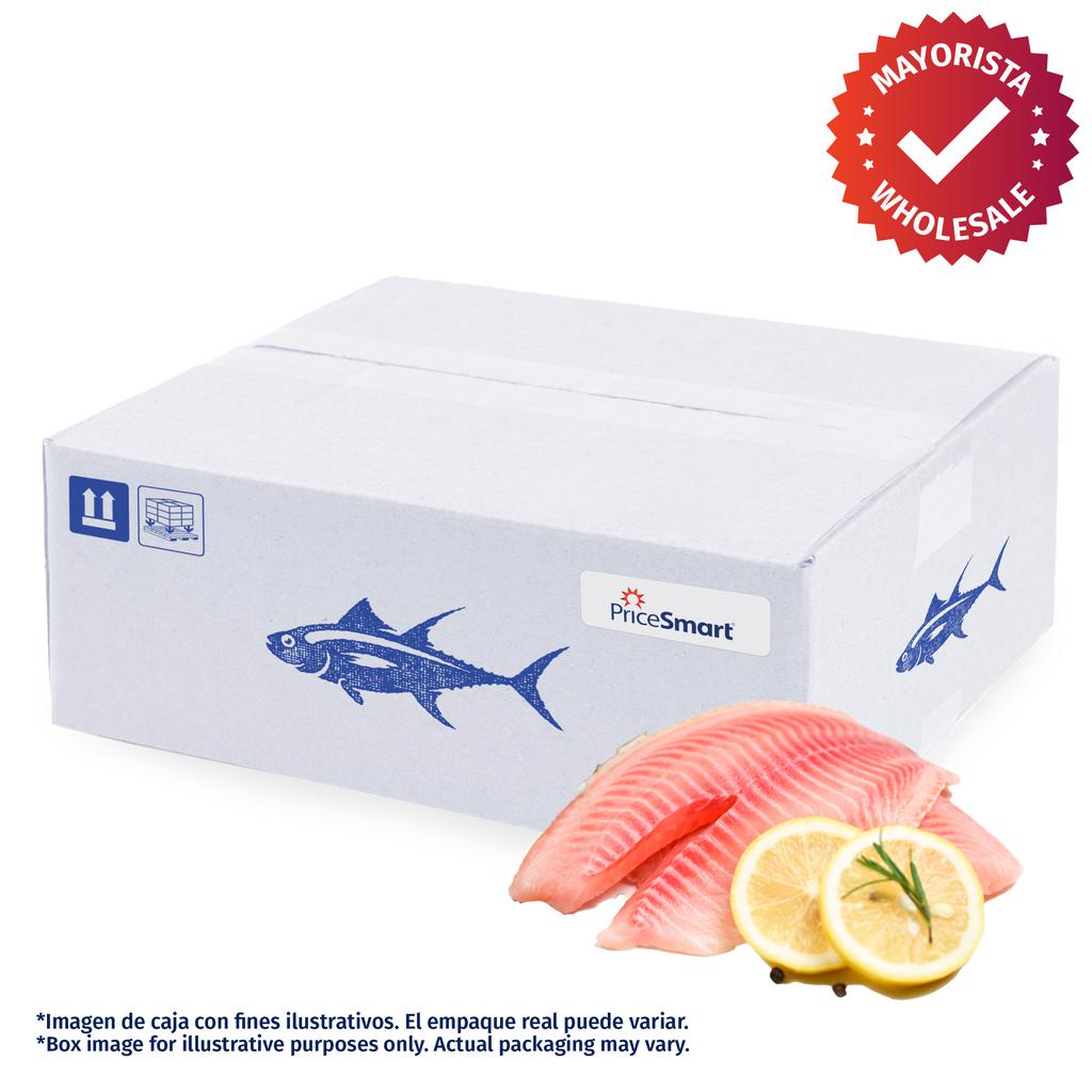 Frozen Skinless Boneless Tilapia Fillet 20 % Glaze Case