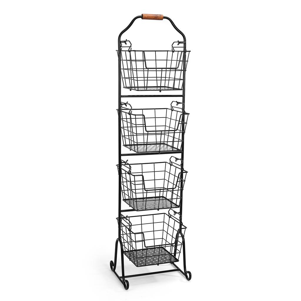 Gourmet Basics 4-Tier Adjustable Steel Shelving Unit
