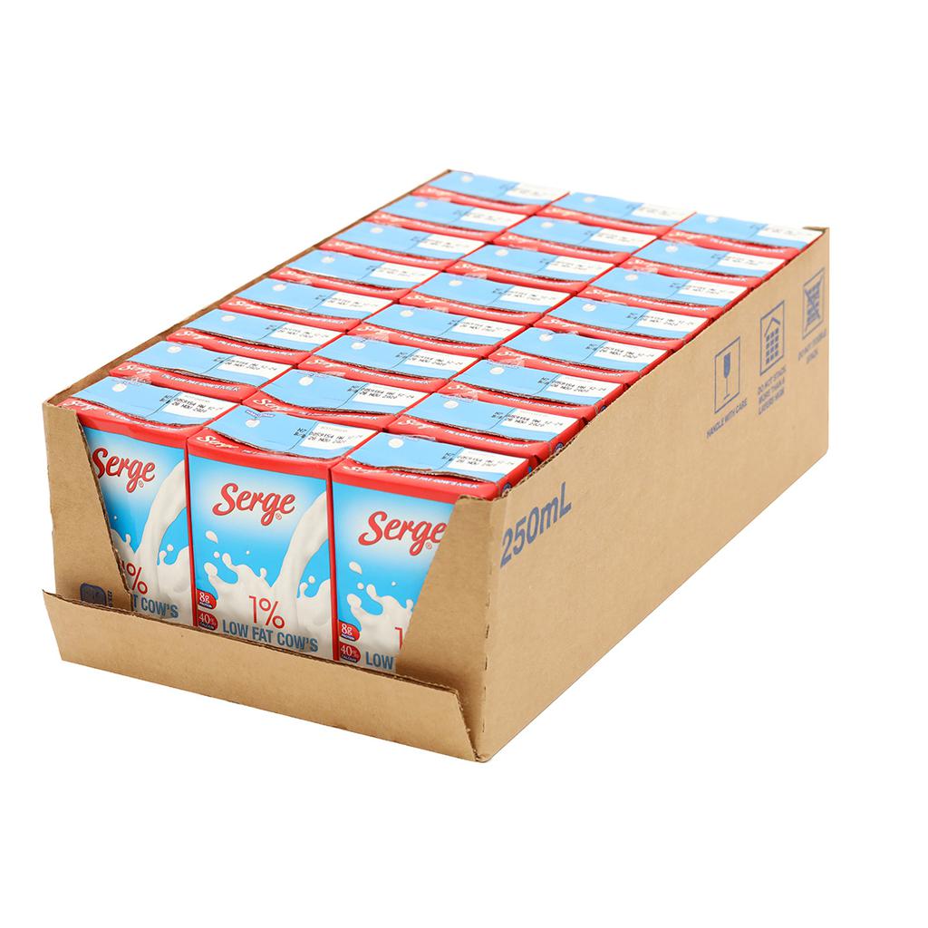 Serge Island 1 % Low Fat Milk 24 Units / 250 mL / 8.4 oz