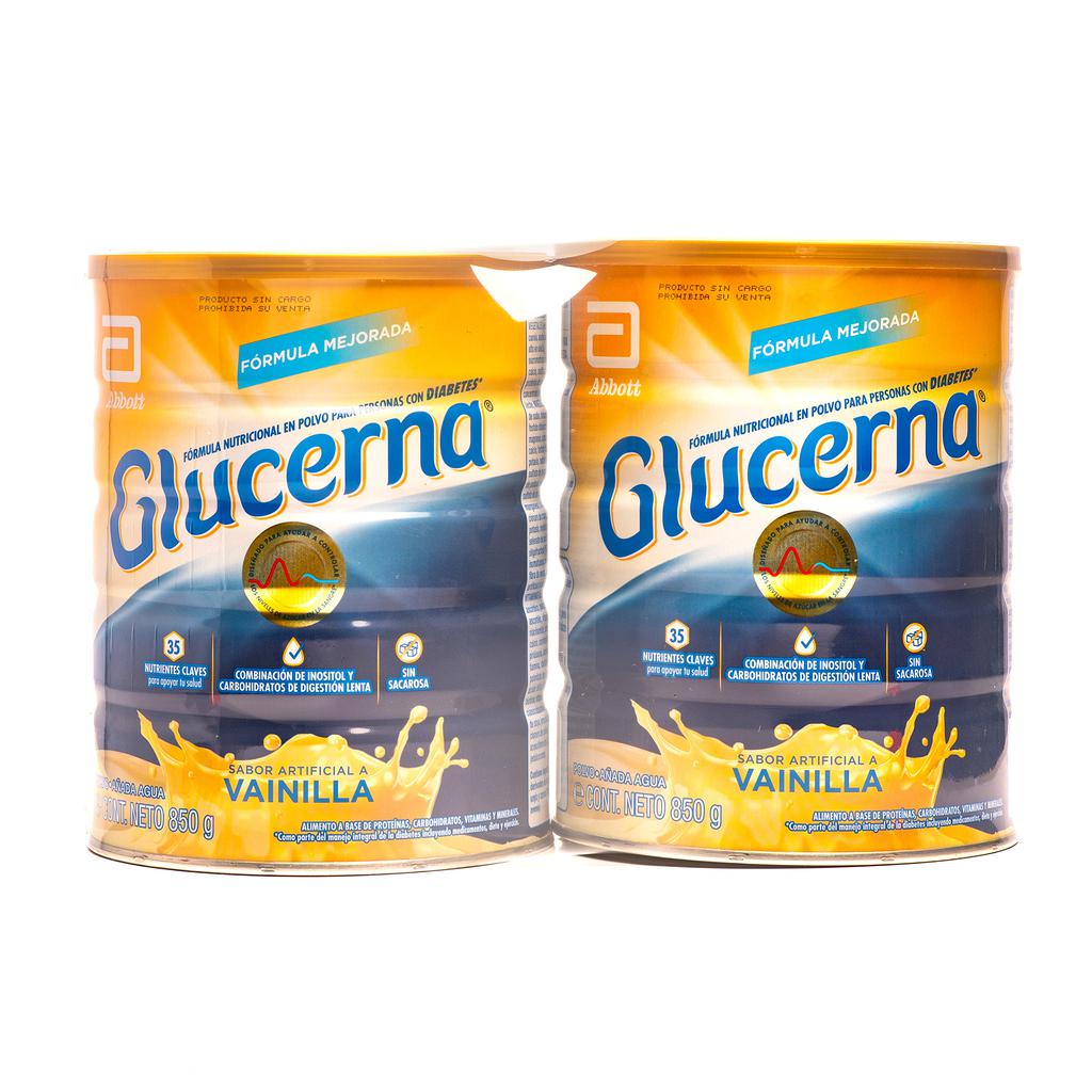 Glucerna Suplemento Alimenticio en Polvo Sabor a Vainilla 2 Unidades / 850 g 