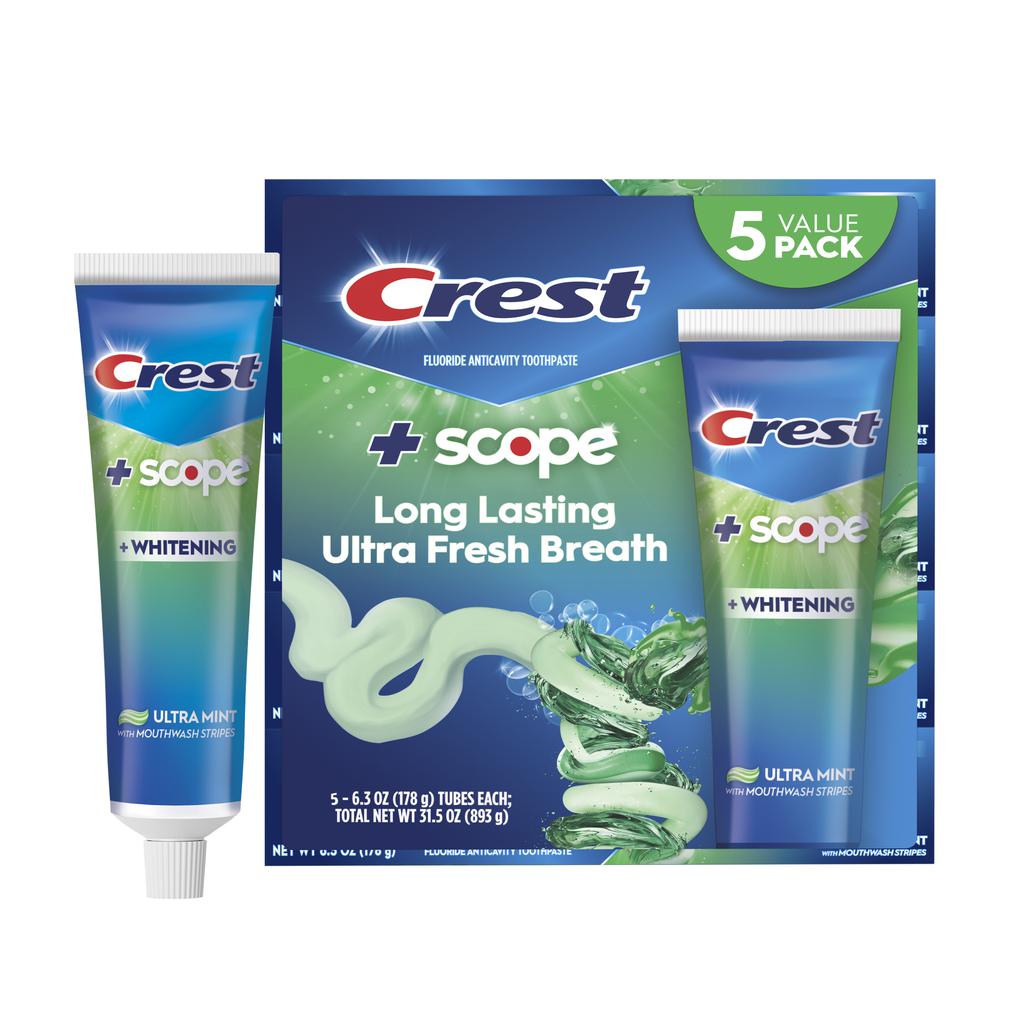 Crest Crema Dental Blanqueadora Scope Outlast 5 Unidades / 178 g / 6.3 oz