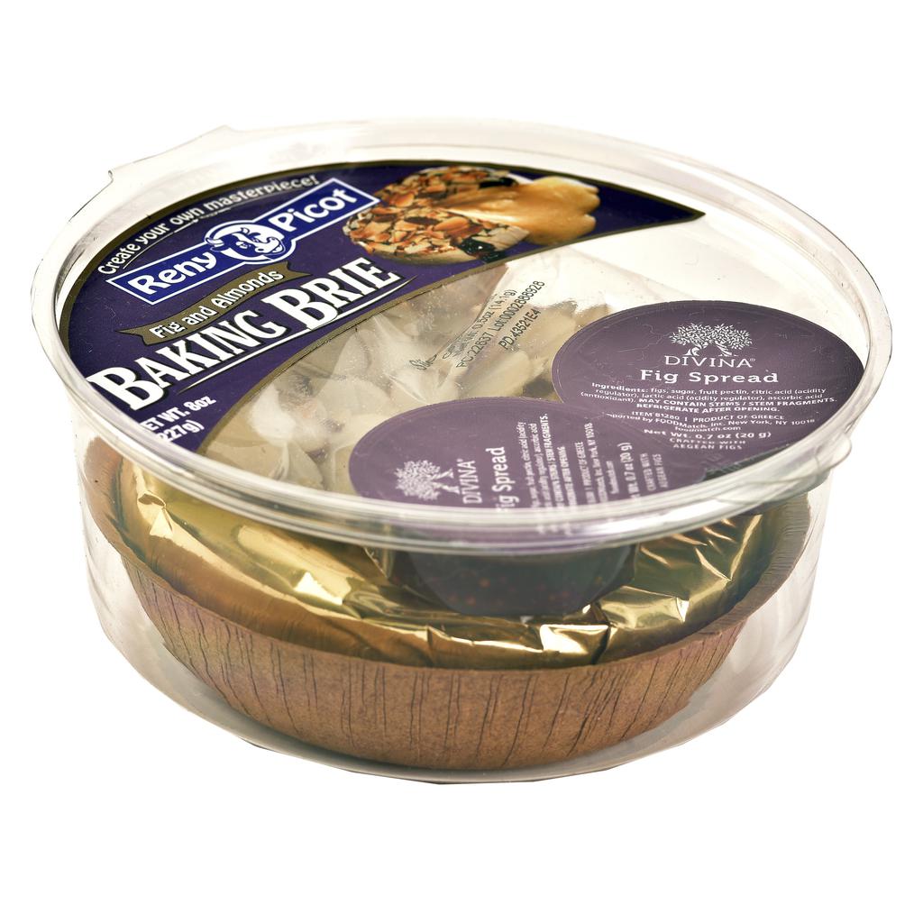 Reny Picot Brie Cheese with Almond Slices 227 g / 8 oz